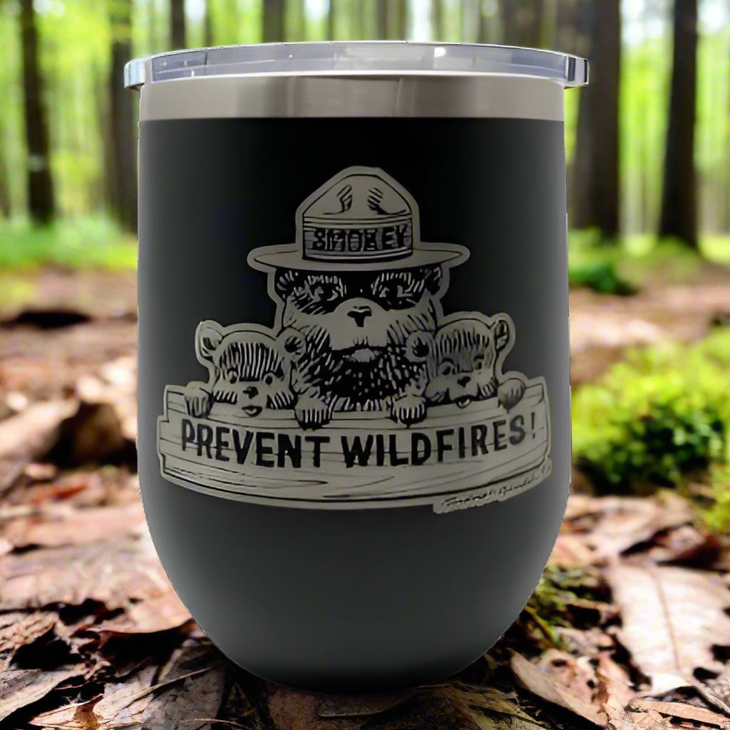 Smokey Bear Travel Wine Cup – 12 oz. Stainless Steel