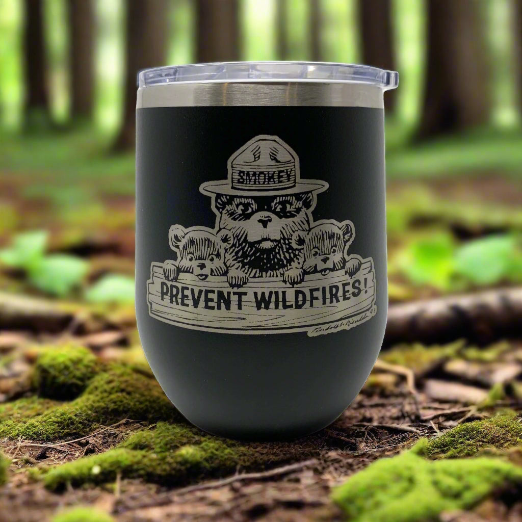 Smokey Bear Travel Wine Cup – 12 oz. Stainless Steel