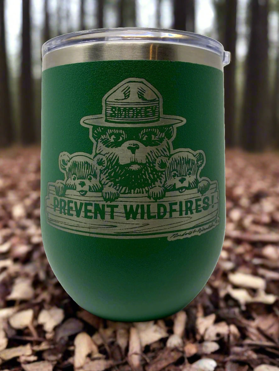 Smokey Bear Travel Wine Cup – 12 oz. Stainless Steel