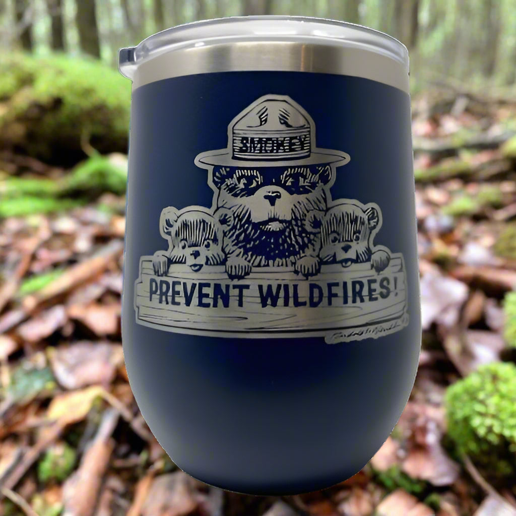 Smokey Bear Travel Wine Cup – 12 oz. Stainless Steel