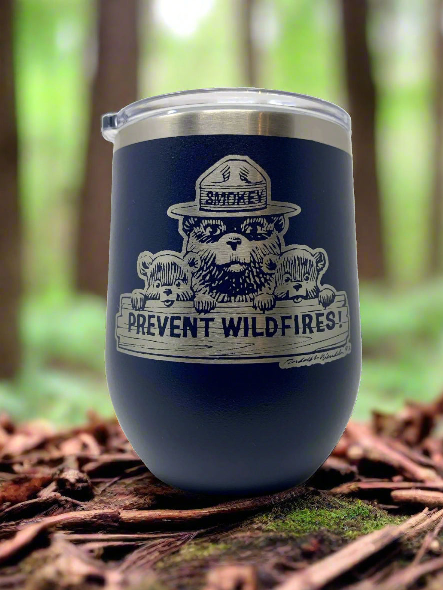 Smokey Bear Travel Wine Cup – 12 oz. Stainless Steel