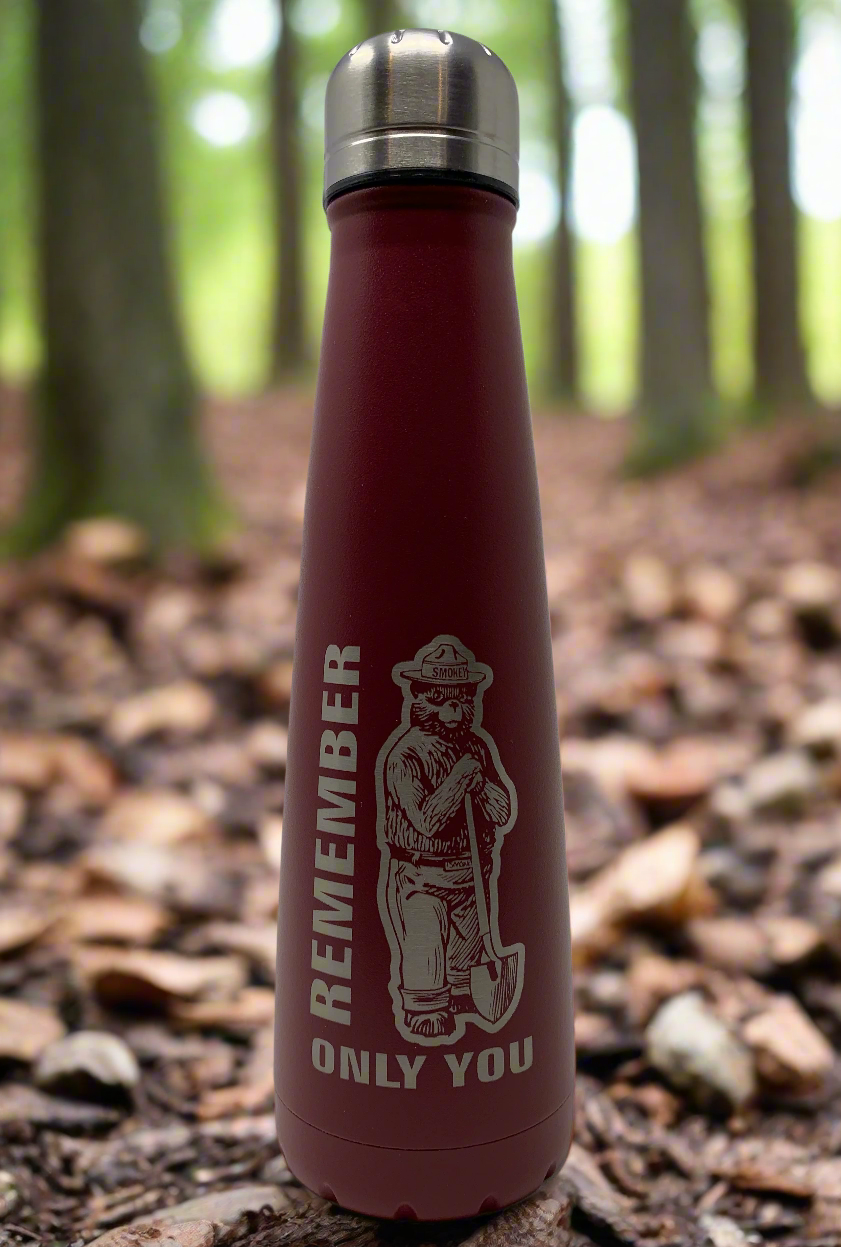 Smokey Bear Water Bottle – 16 oz. Stainless Steel