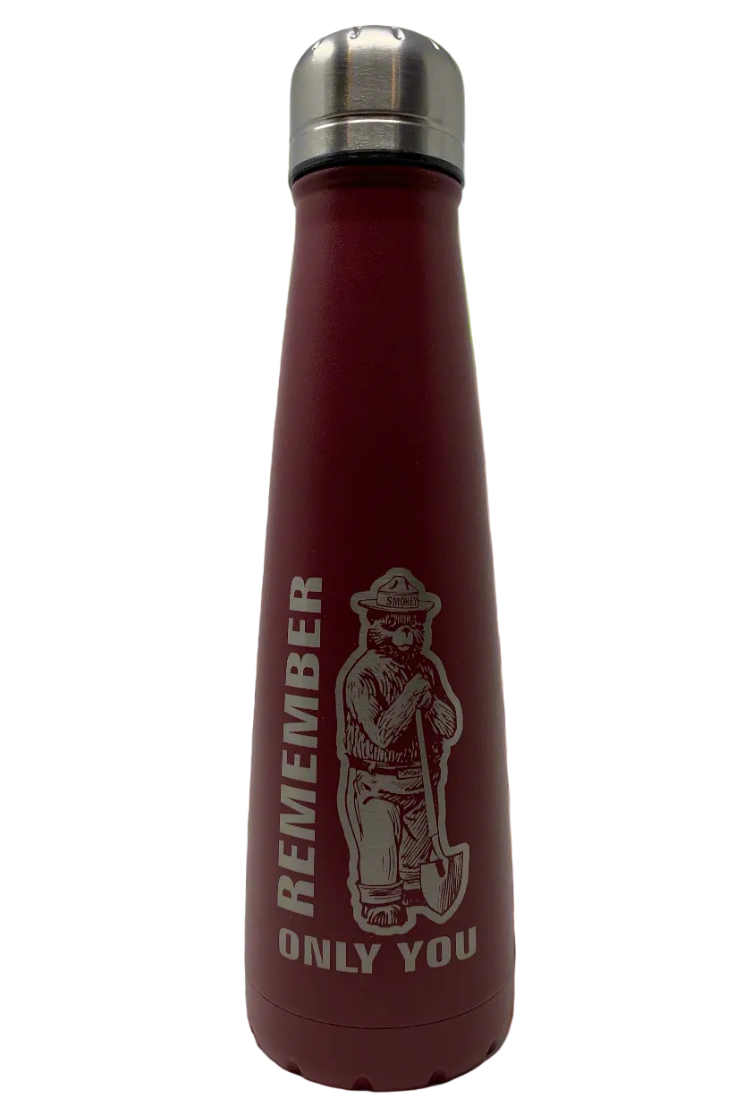 Smokey Bear Water Bottle – 16 oz. Stainless Steel