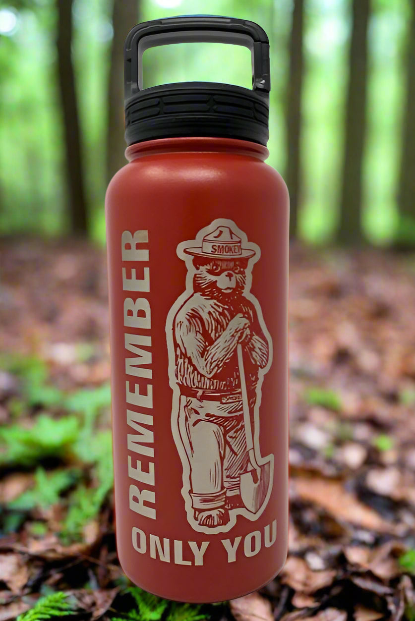 Smokey Bear Water Bottle – 32 oz. Stainless Steel
