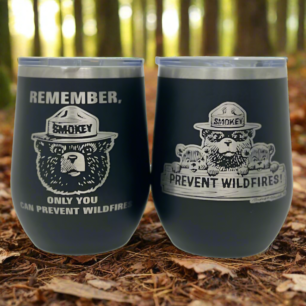Smokey Bear Travel Wine Cup – 12 oz. Stainless Steel