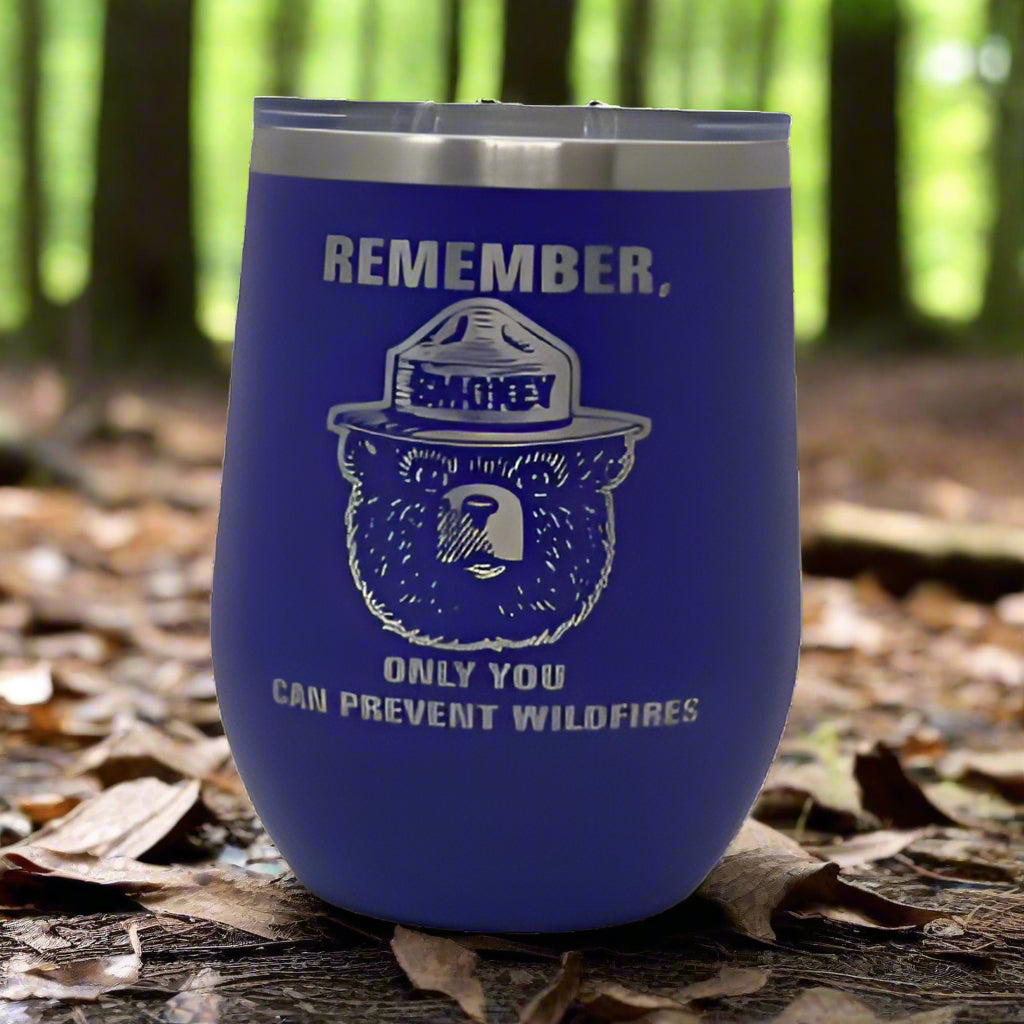 Smokey Bear Travel Wine Cup – 12 oz. Stainless Steel