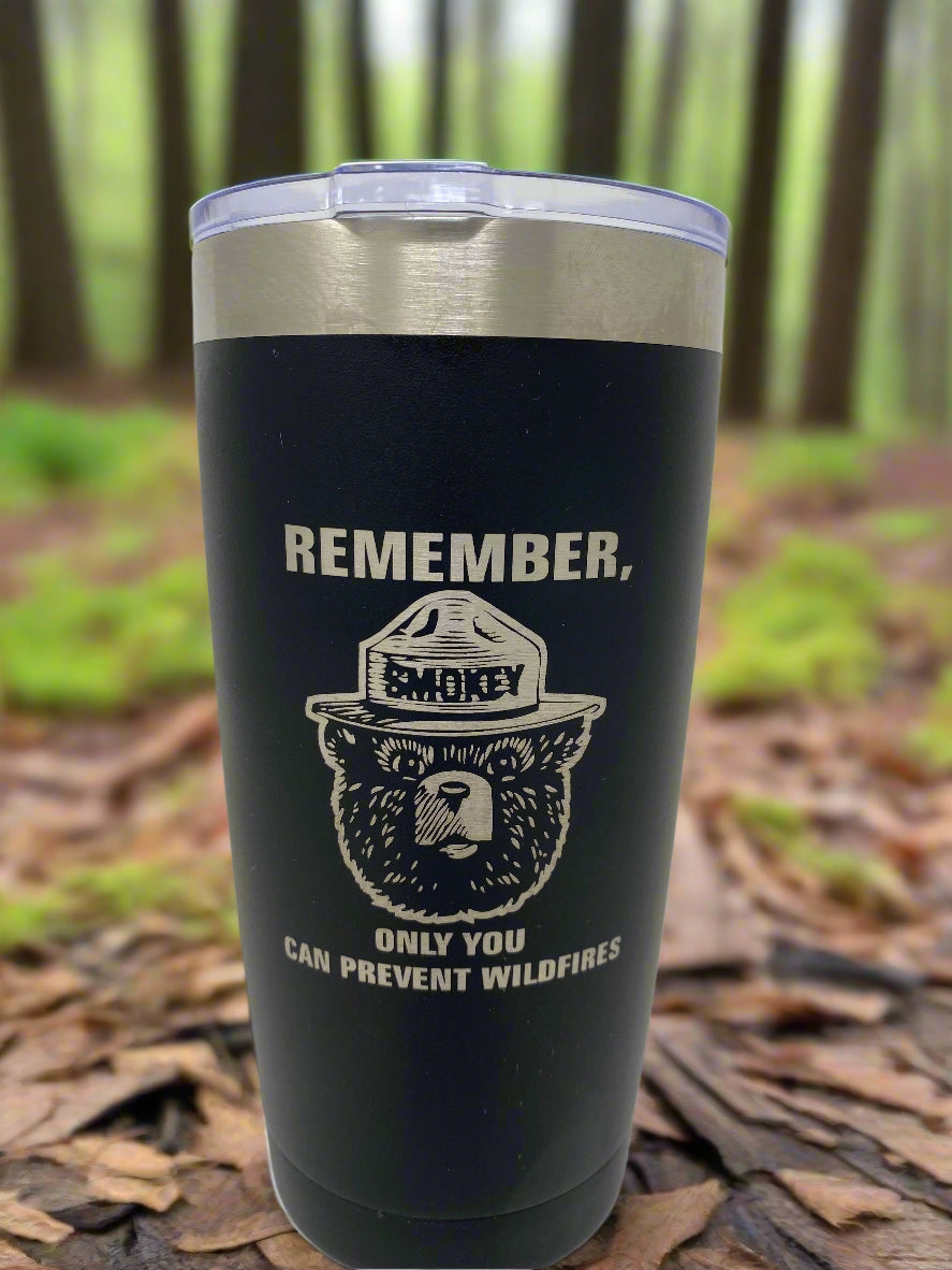 Smokey Bear™ Coffee Tumbler – 20 oz. Stainless Steel