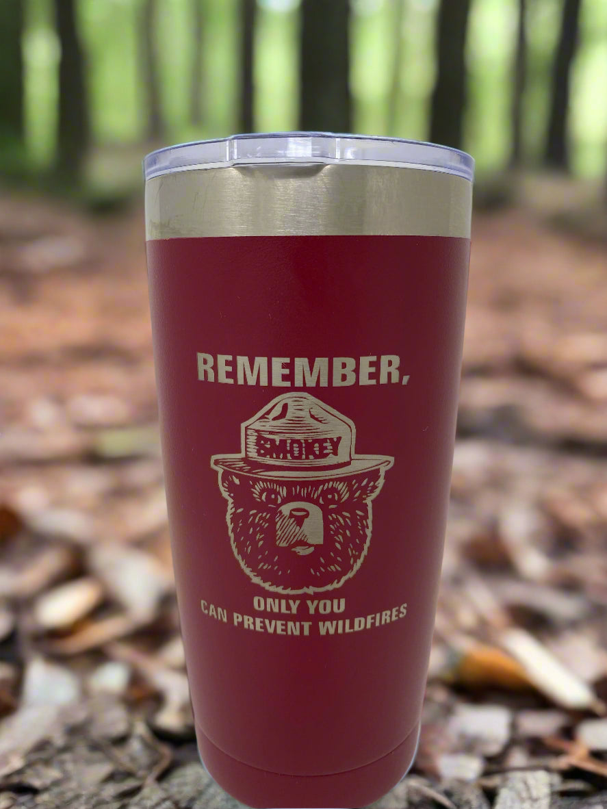 Smokey Bear™ Coffee Tumbler – 20 oz. Stainless Steel