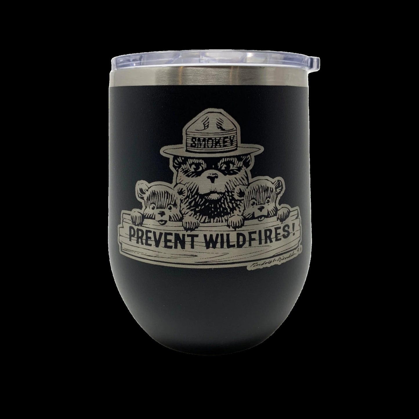 Smokey Bear Travel Wine Cup – 12 oz. Stainless Steel