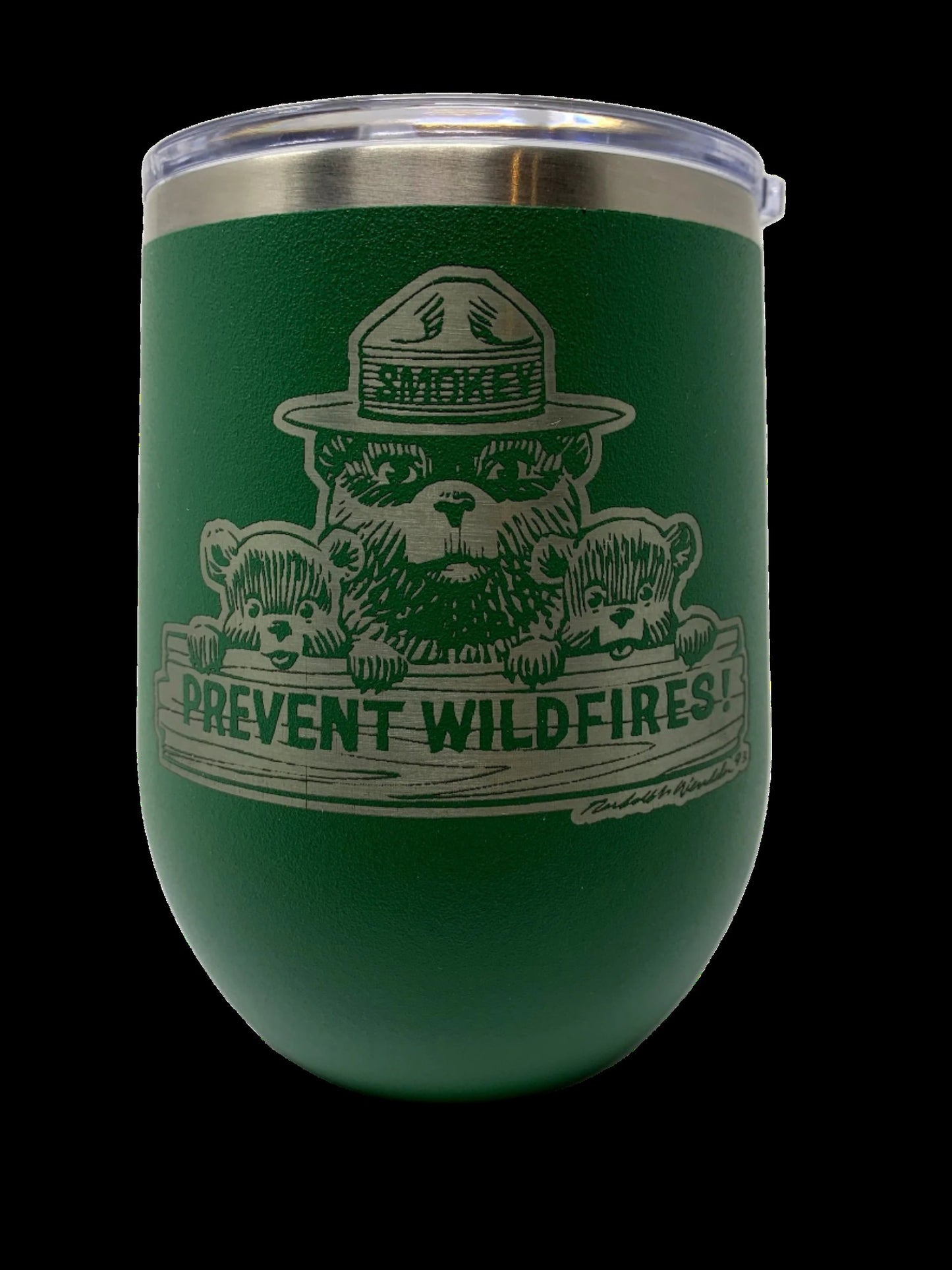 Smokey Bear Travel Wine Cup – 12 oz. Stainless Steel