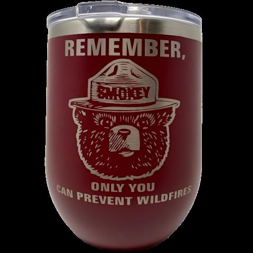 Smokey Bear Travel Wine Cup – 12 oz. Stainless Steel