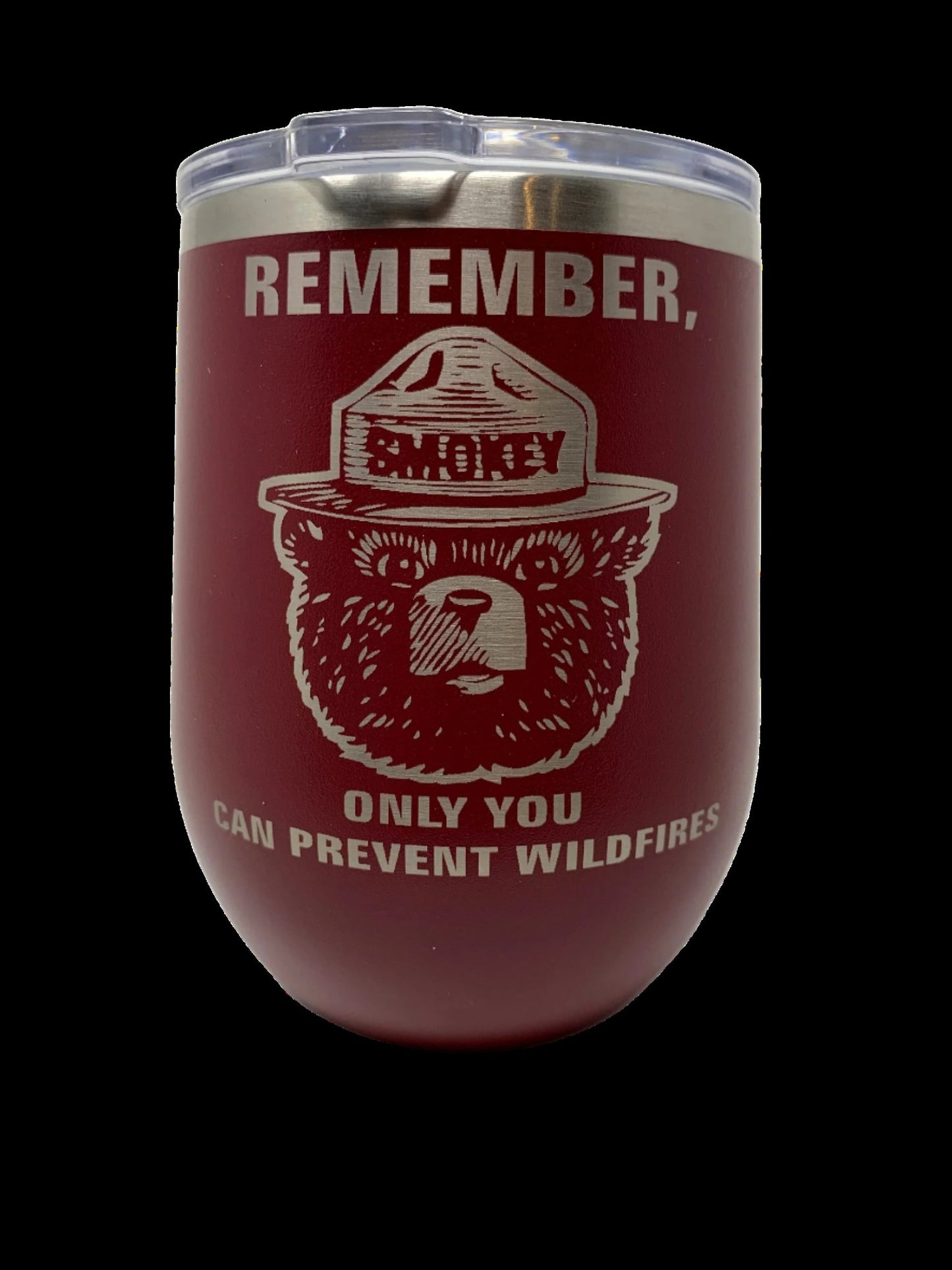 Smokey Bear Travel Wine Cup – 12 oz. Stainless Steel