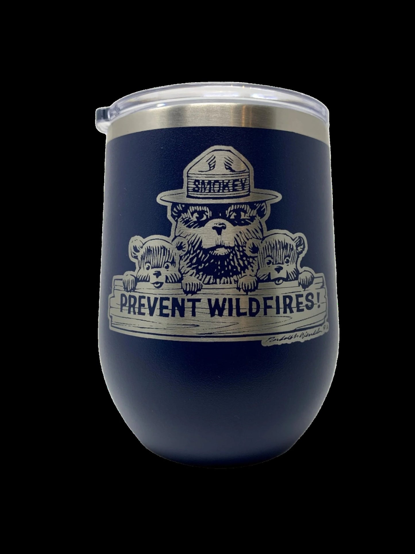 Smokey Bear Travel Wine Cup – 12 oz. Stainless Steel