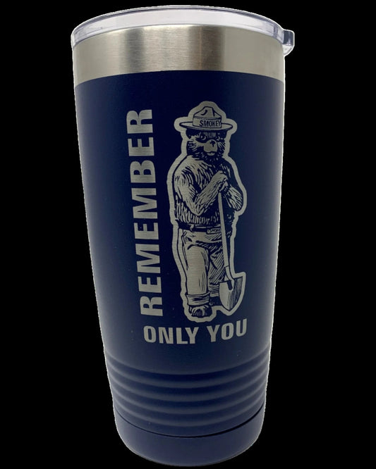 Smokey Bear Coffee Tumbler – 20 oz. Stainless Steel