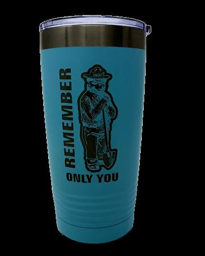 Smokey Bear Coffee Tumbler – 20 oz. Stainless Steel