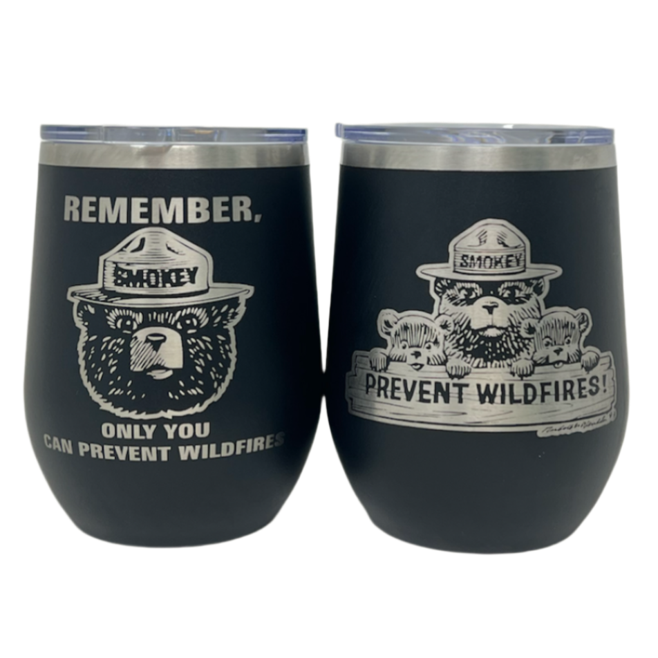 Smokey Bear Travel Wine Cup – 12 oz. Stainless Steel