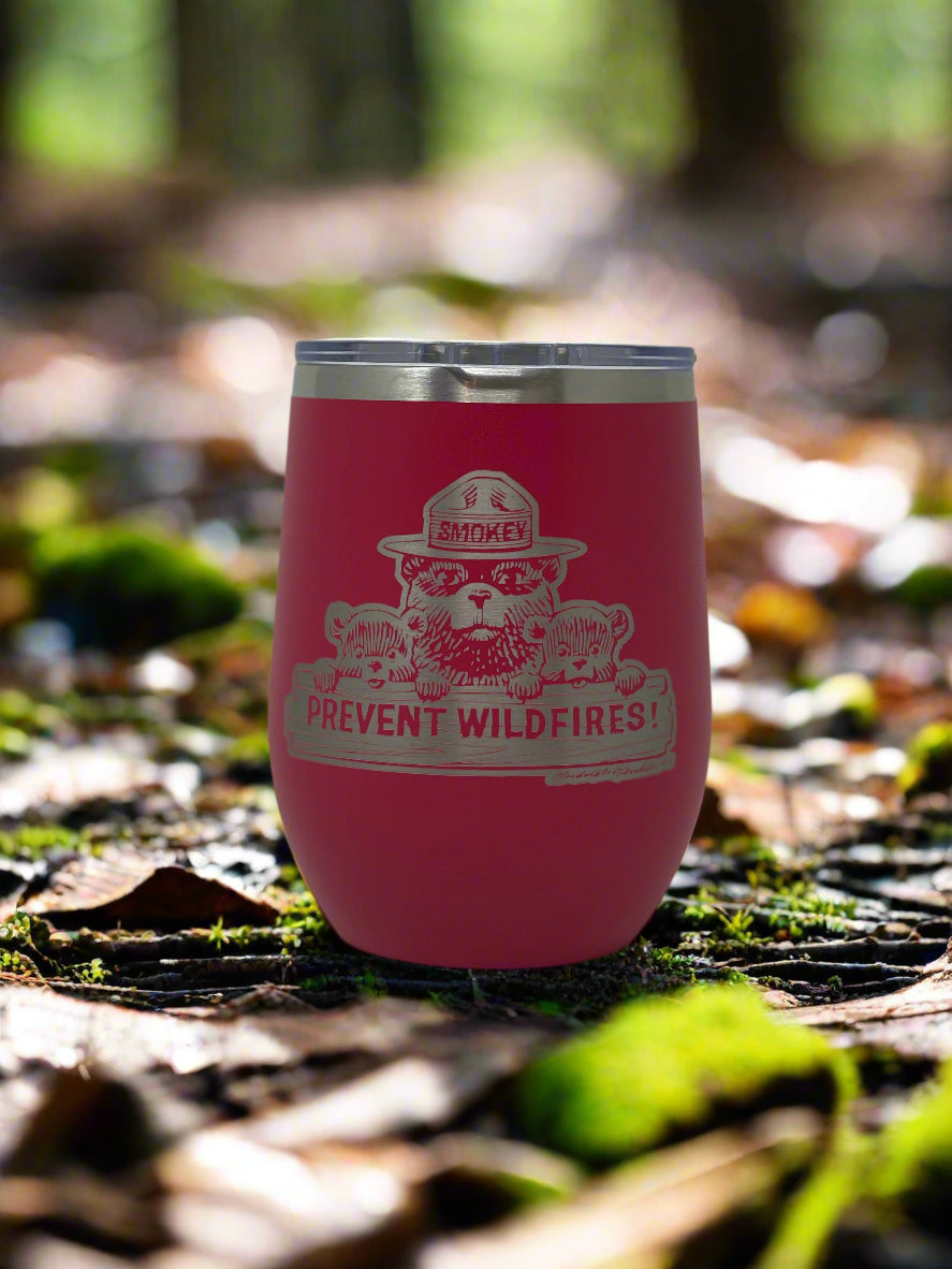 Smokey Bear Travel Wine Cup – 12 oz. Stainless Steel