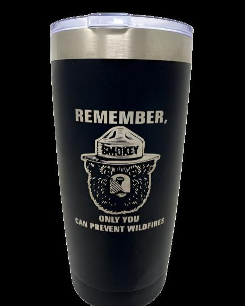 Smokey Bear Coffee Tumbler – 20 oz. Stainless Steel