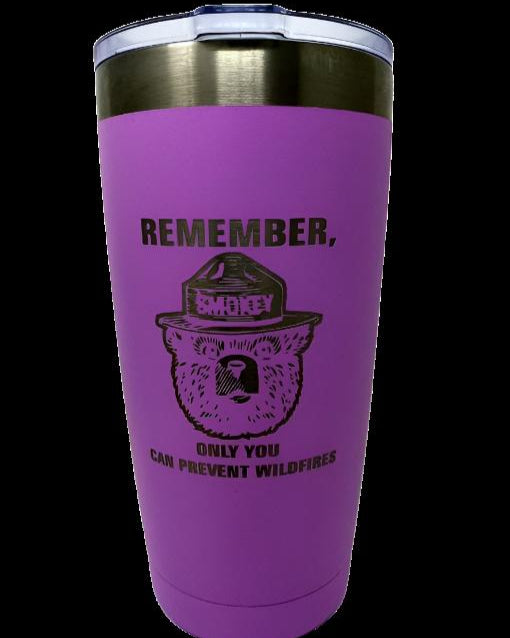 Smokey Bear Coffee Tumbler – 20 oz. Stainless Steel