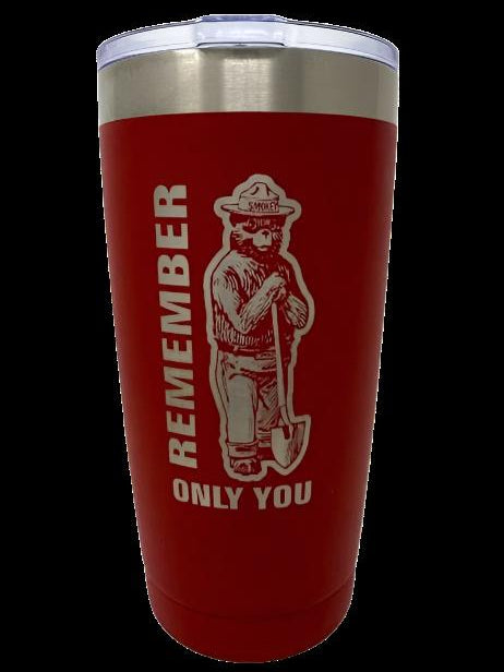 Smokey Bear Coffee Tumbler – 20 oz. Stainless Steel