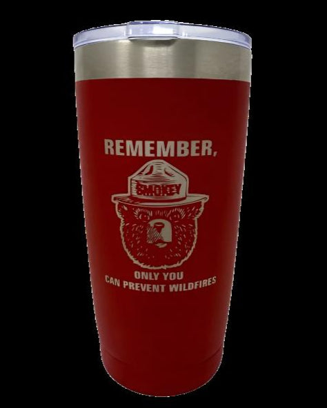 Smokey Bear Coffee Tumbler – 20 oz. Stainless Steel