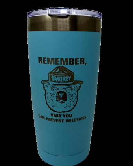 Smokey Bear Coffee Tumbler – 20 oz. Stainless Steel