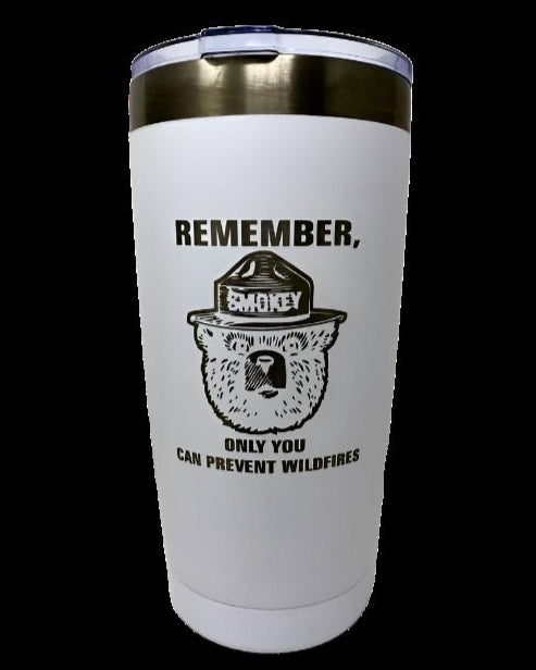 Smokey Bear Coffee Tumbler – 20 oz. Stainless Steel