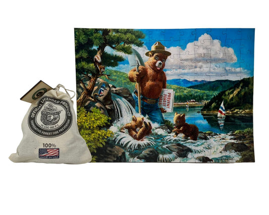 Smokey Bear USA Made Wood Puzzle